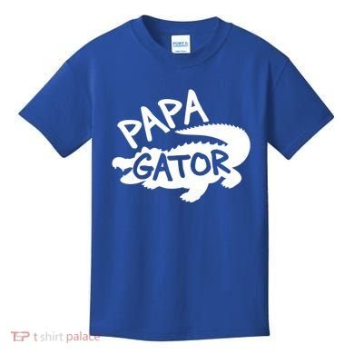 Papa Gator Dad Fathers Day Alligator Daddy Crocodile Cool Gift Kids T-Shirt