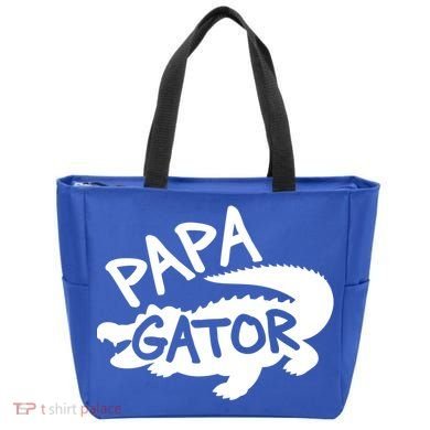 Papa Gator Dad Fathers Day Alligator Daddy Crocodile Cool Gift Tote Bag