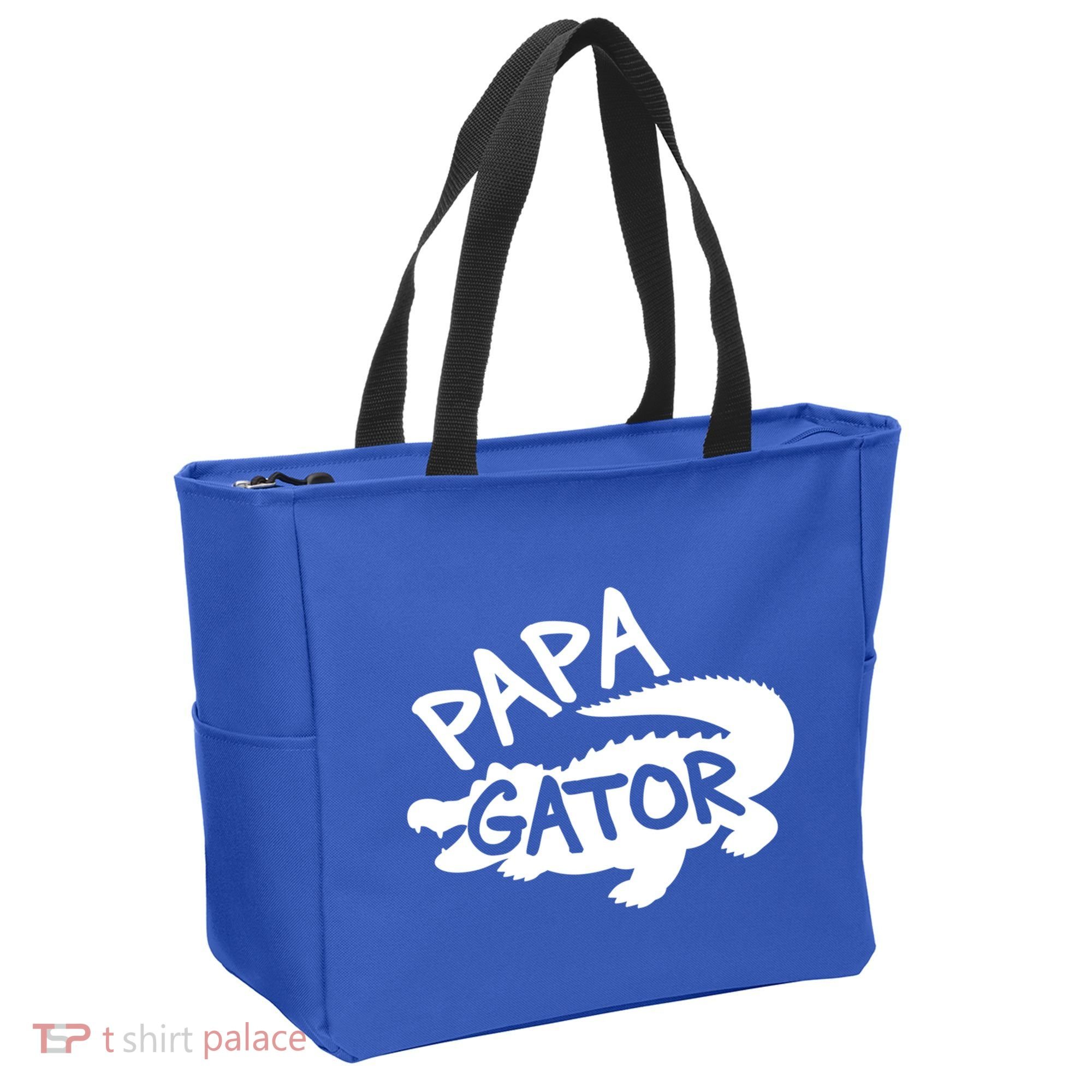 Papa Gator Dad Fathers Day Alligator Daddy Crocodile Cool Gift Tote Bag