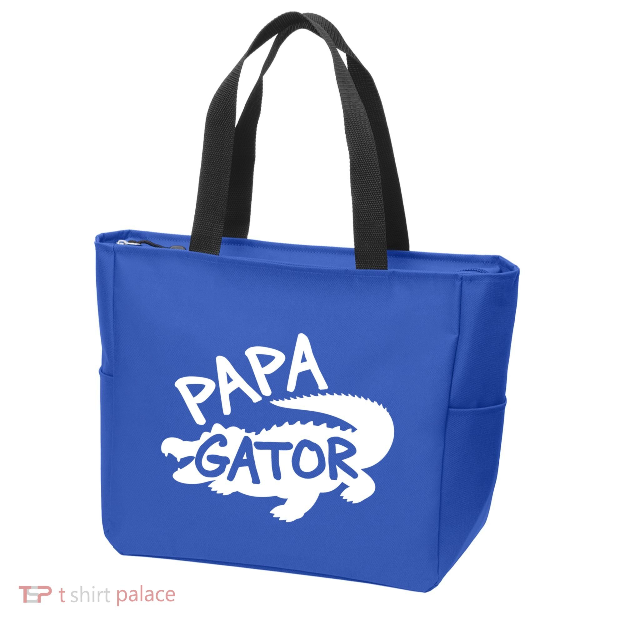 Papa Gator Dad Fathers Day Alligator Daddy Crocodile Cool Gift Tote Bag
