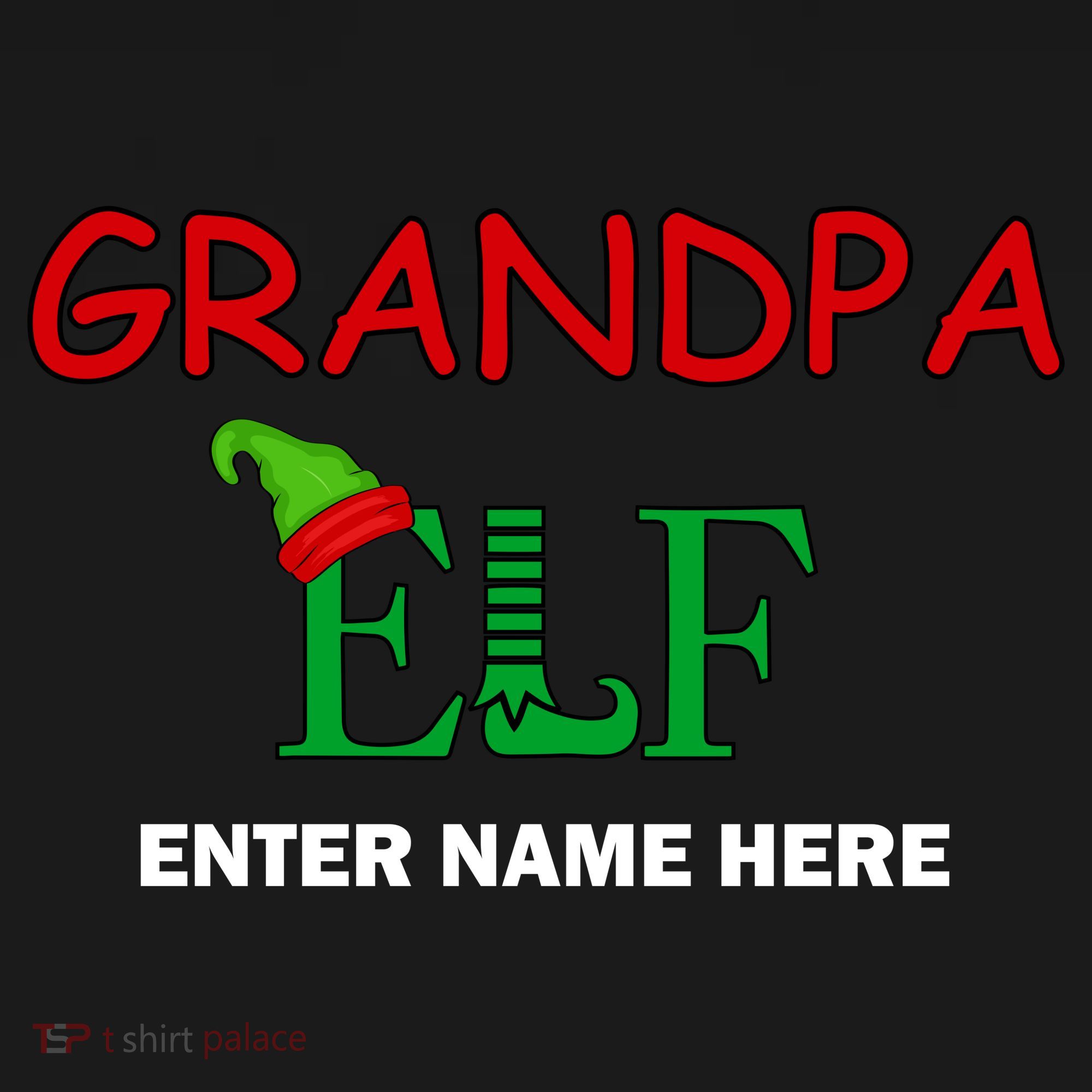 Personalize Grandpa Elf Custom Family Matching Christmas Women's Hoodie