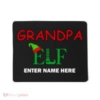 Personalize Grandpa Elf Custom Family Matching Christmas Mousepad thumb 0