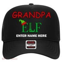 Personalize Grandpa Elf Custom Family Matching Christmas Hat thumb 0