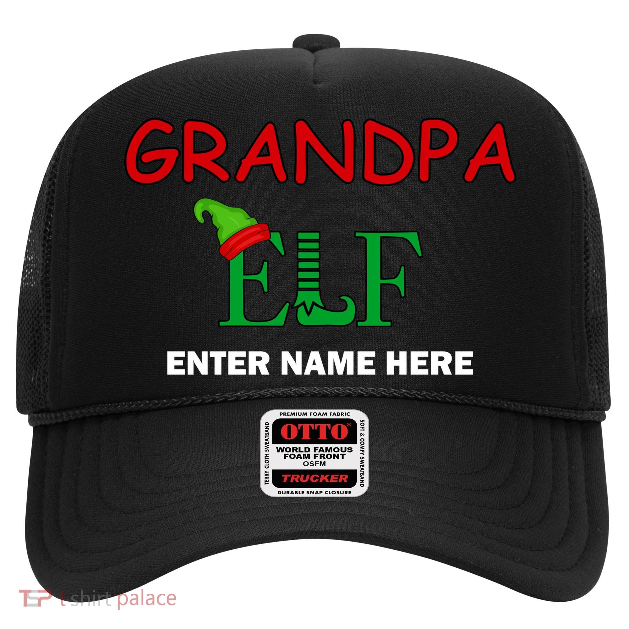 Personalize Grandpa Elf Custom Family Matching Christmas Hat