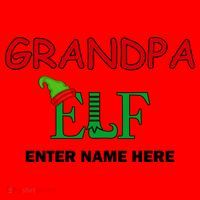 Personalize Grandpa Elf Custom Family Matching Christmas Santa Hat thumb 1