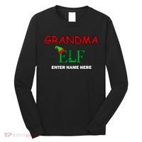Personalize Grandma Elf Custom Family Matching Christmas Long Sleeve Shirt thumb 0