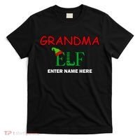 Personalize Grandma Elf Custom Family Matching Christmas T-Shirt thumb 0