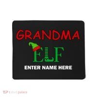 Personalize Grandma Elf Custom Family Matching Christmas Mousepad thumb 0