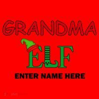 Personalize Grandma Elf Custom Family Matching Christmas Santa Hat thumb 1