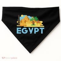 Pharaoh Gifts Egyptian Culture Pyramid Egypt USA-Made Doggie Bandana thumb 0