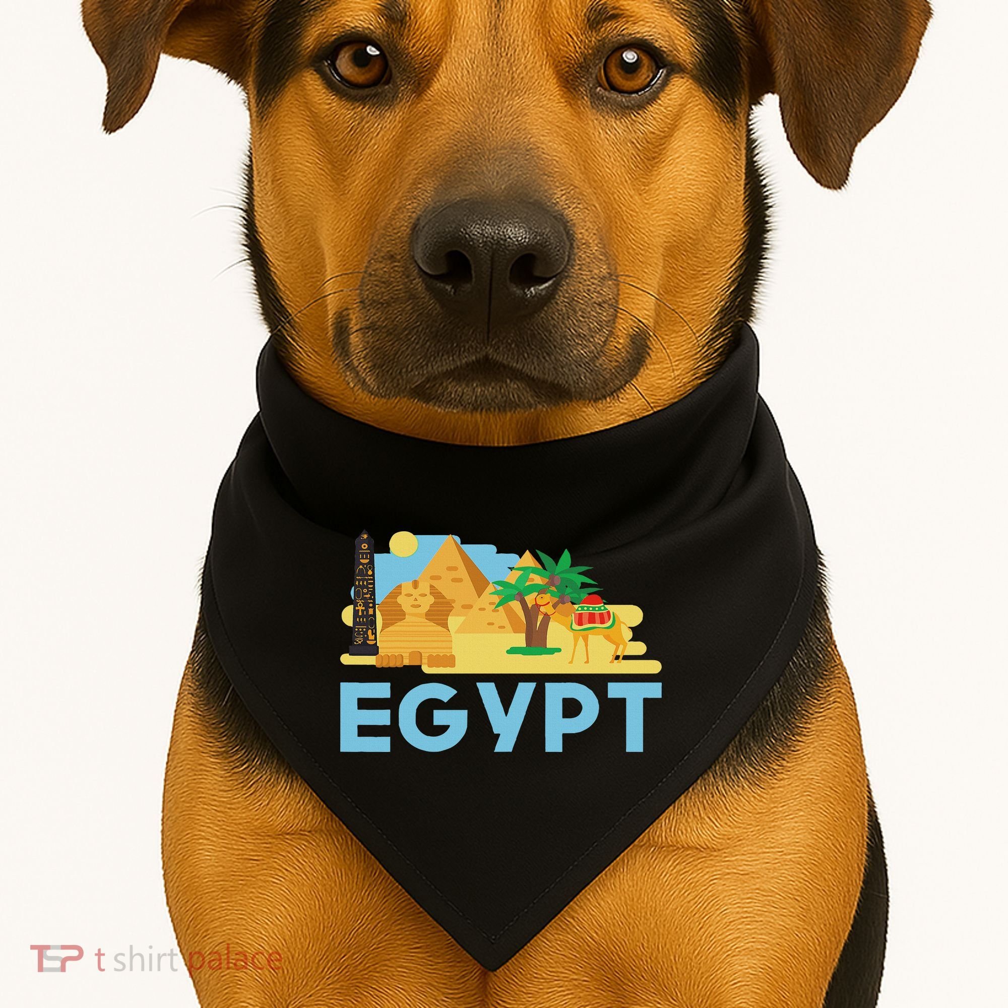 Pharaoh Gifts Egyptian Culture Pyramid Egypt USA-Made Doggie Bandana