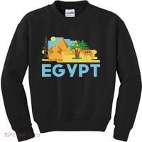 Pharaoh Gifts Egyptian Culture Pyramid Egypt Kids Sweatshirt thumb 0