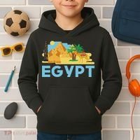 Pharaoh Gifts Egyptian Culture Pyramid Egypt Kids Hoodie thumb 2