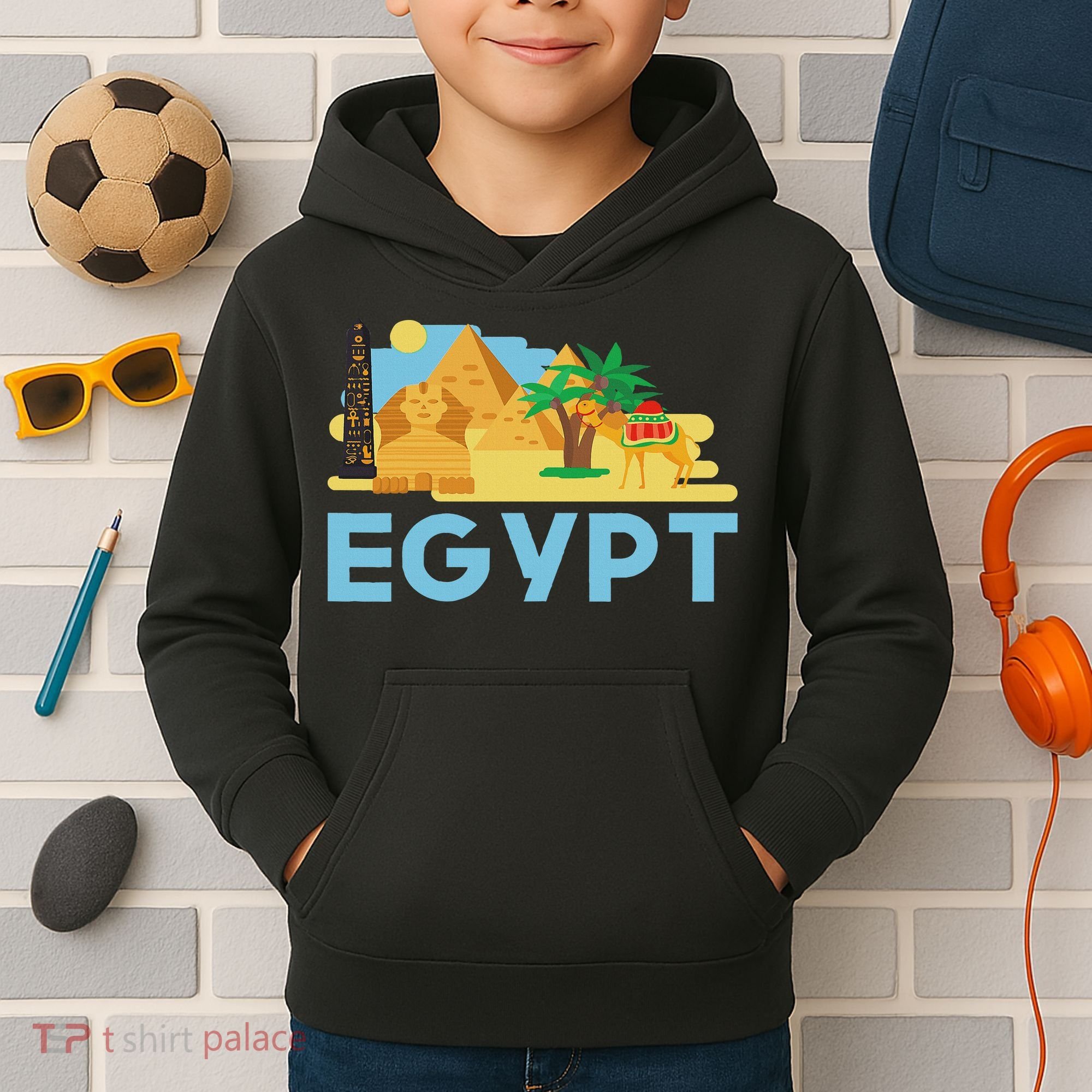 Pharaoh Gifts Egyptian Culture Pyramid Egypt Kids Hoodie