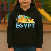 Pharaoh Gifts Egyptian Culture Pyramid Egypt Kids Hoodie thumb 3