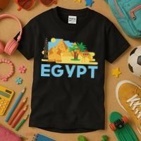 Pharaoh Gifts Egyptian Culture Pyramid Egypt Kids T-Shirt thumb 3