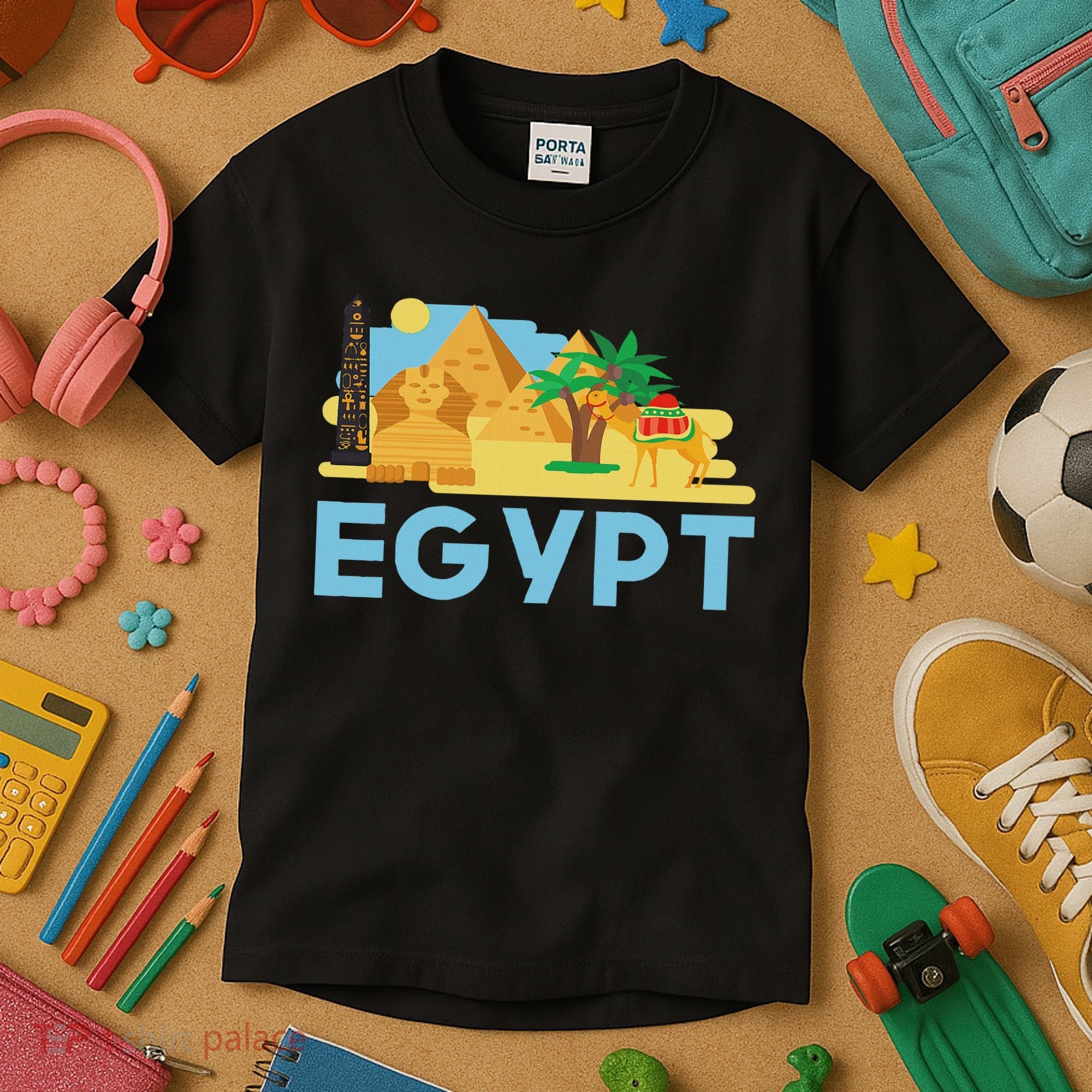 Pharaoh Gifts Egyptian Culture Pyramid Egypt Kids T-Shirt
