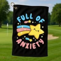 Pastel Goth Full Of Anxiety Golf Towel thumb 1