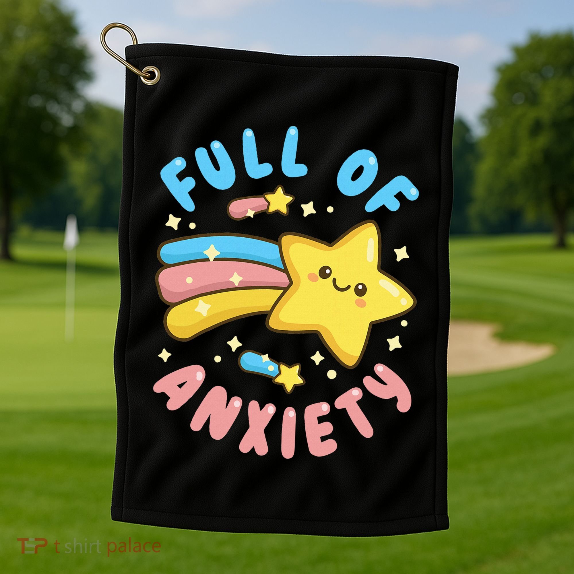 Pastel Goth Full Of Anxiety Golf Towel
