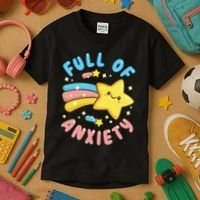 Pastel Goth Full Of Anxiety Kids T-Shirt thumb 3