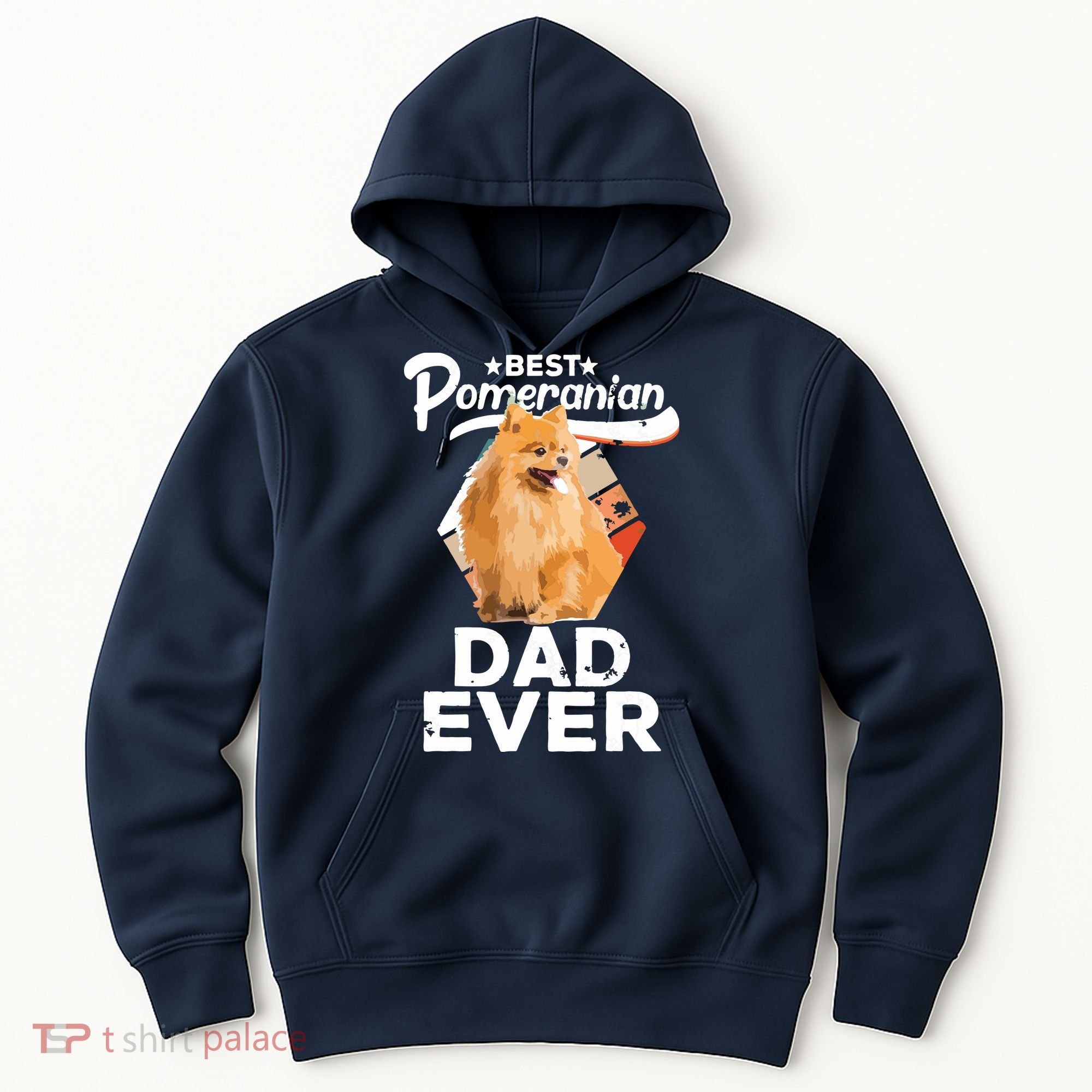 Pomeranian Gifts For Men Best Pomeranian Dad Ever Hoodie