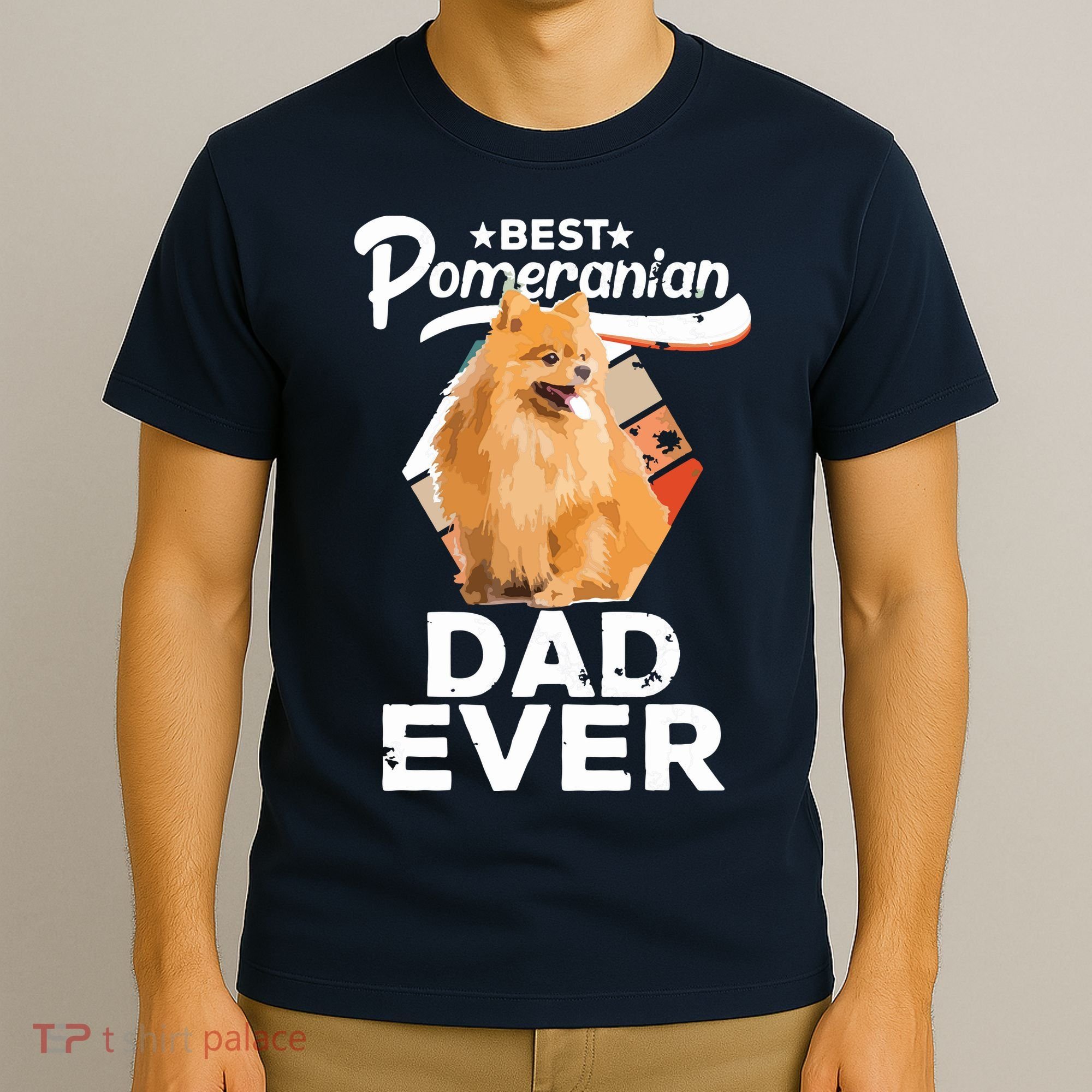 Pomeranian Gifts For Men Best Pomeranian Dad Ever T-Shirt