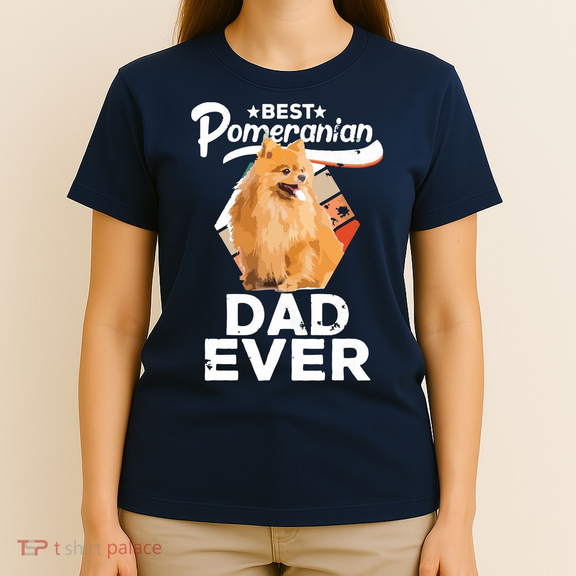Pomeranian Gifts For Men Best Pomeranian Dad Ever T-Shirt