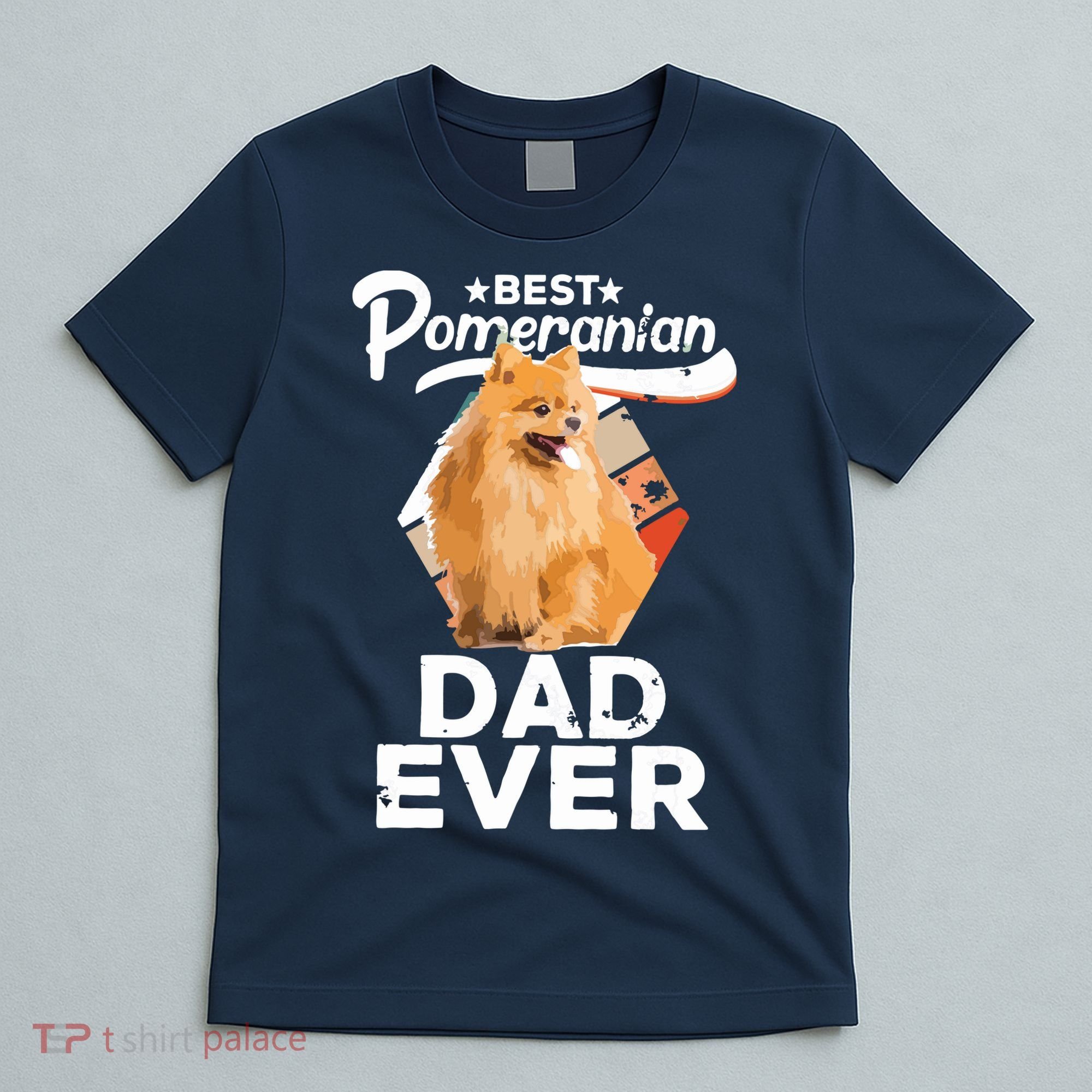 Pomeranian Gifts For Men Best Pomeranian Dad Ever T-Shirt