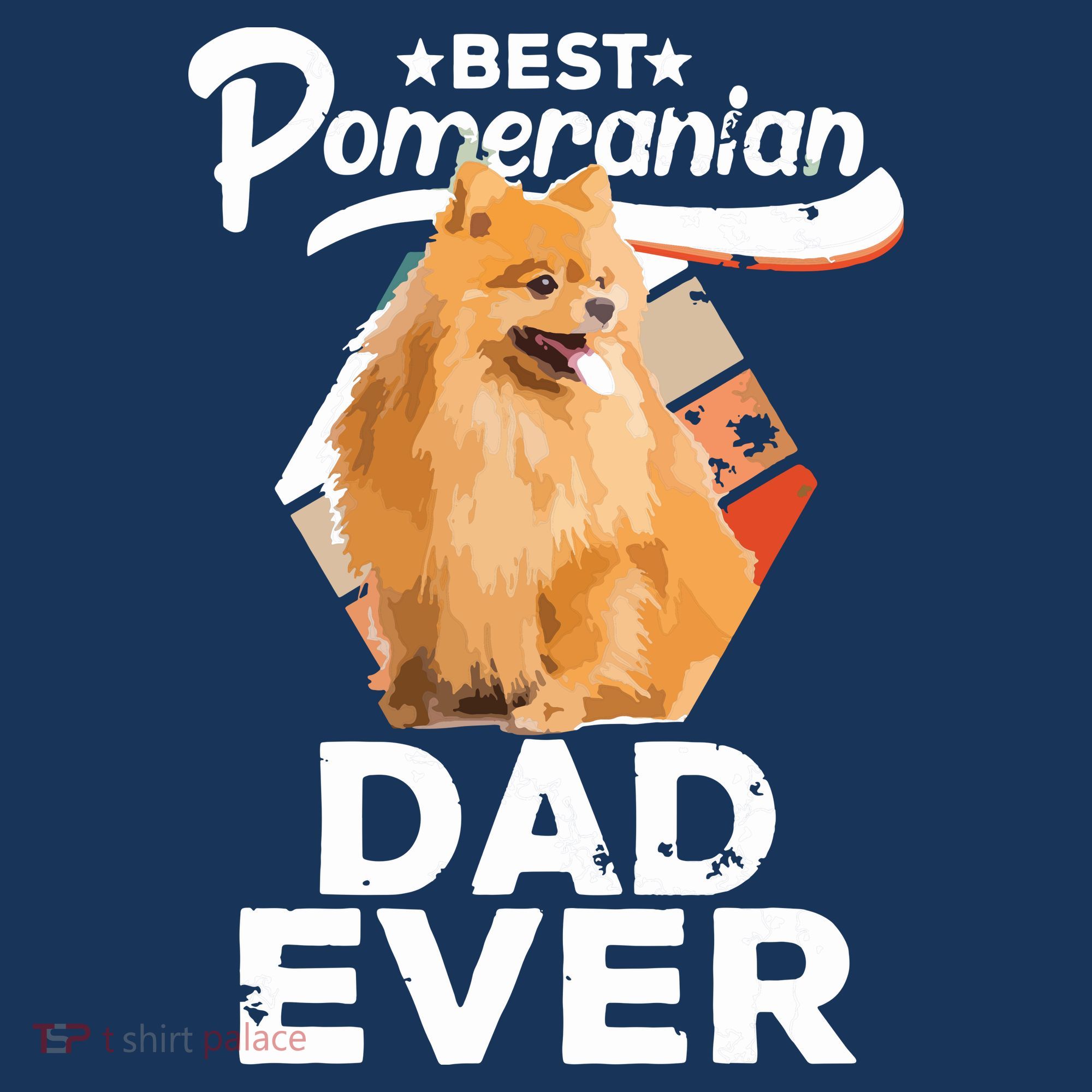 Pomeranian Gifts For Men Best Pomeranian Dad Ever T-Shirt