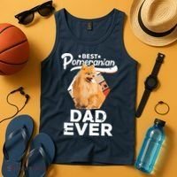 Pomeranian Gifts For Men Best Pomeranian Dad Ever Tank Top thumb 4
