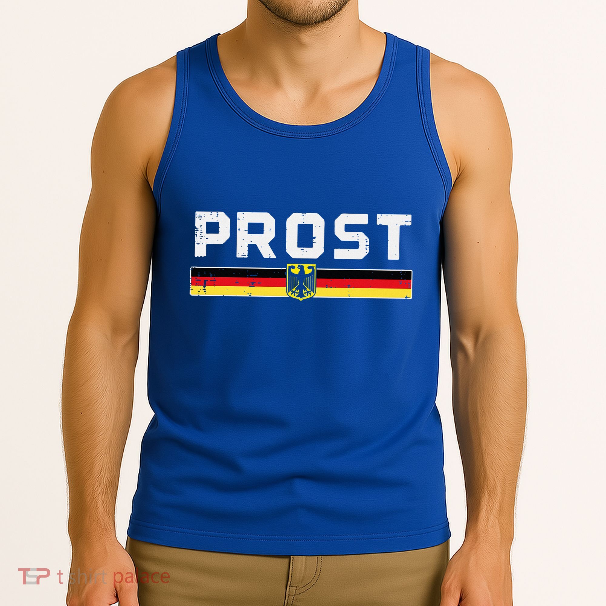 Prost German Flag Crest Eagle Bavarian Oktoberfest Tank Top