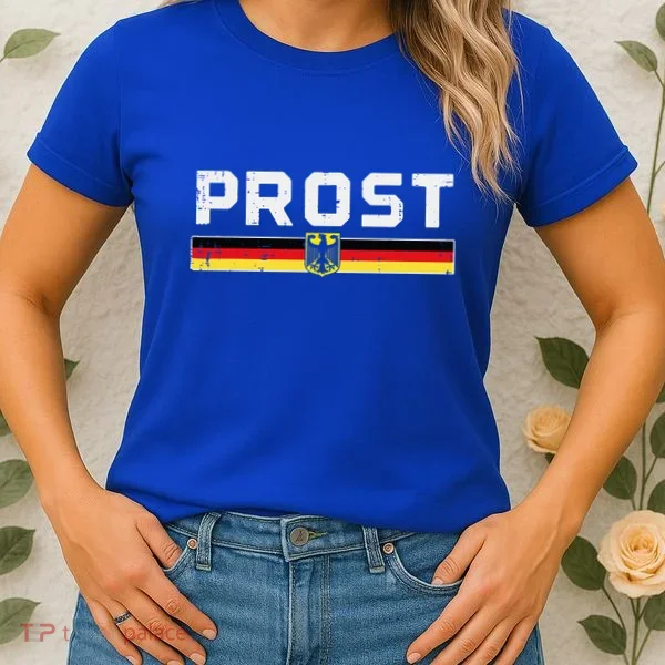 Prost German Flag Crest Eagle Bavarian Oktoberfest Women's T-Shirt