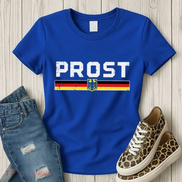 Prost German Flag Crest Eagle Bavarian Oktoberfest Women's T-Shirt