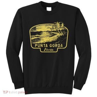 Punta Gorda Florida Beach Surf Vintage Blue Sweatshirt