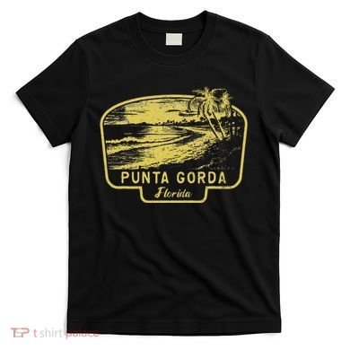 Punta Gorda Florida Beach Surf Vintage Blue T-Shirt