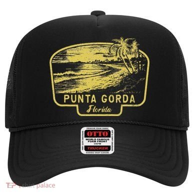 Punta Gorda Florida Beach Surf Vintage Blue Hat