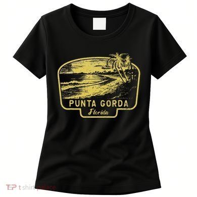 Punta Gorda Florida Beach Surf Vintage Blue Women's T-Shirt