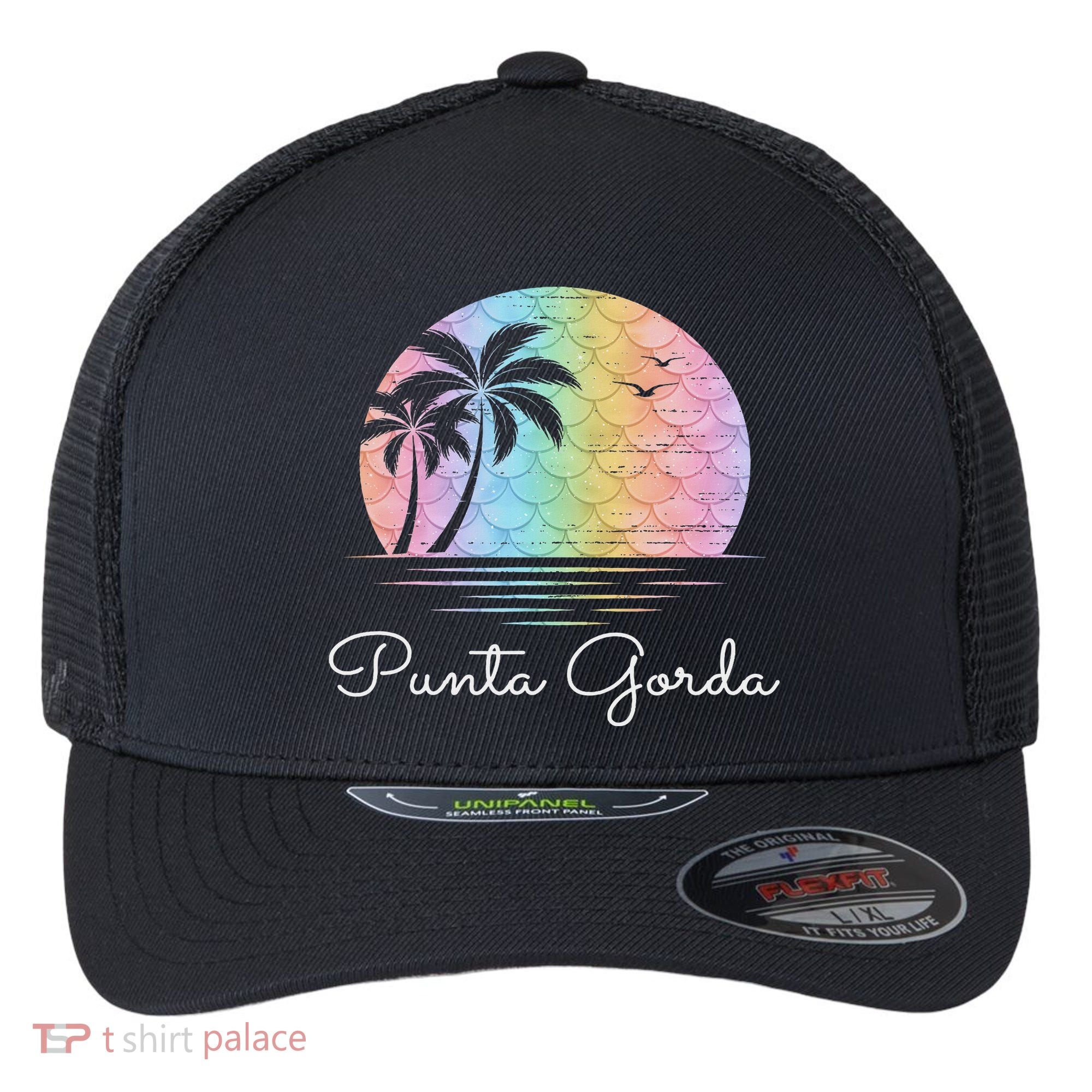 Punta Gorda Florida Flexfit Unipanel Trucker Cap