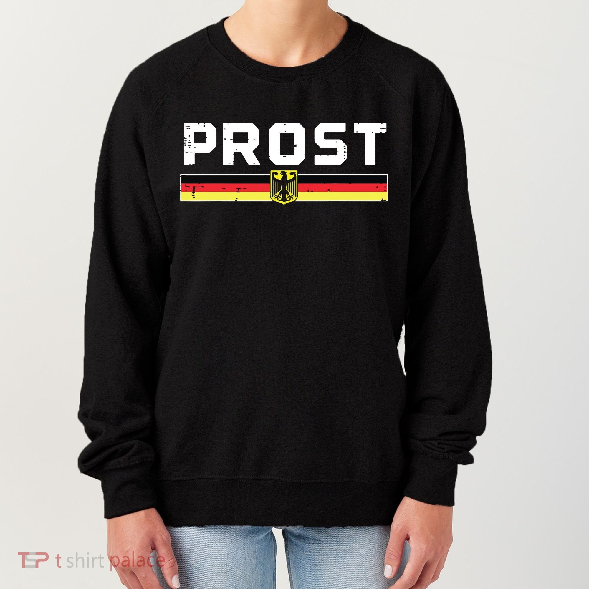 Prost German Flag Crest Eagle Bavarian Oktoberfest Women's Sweatshirt
