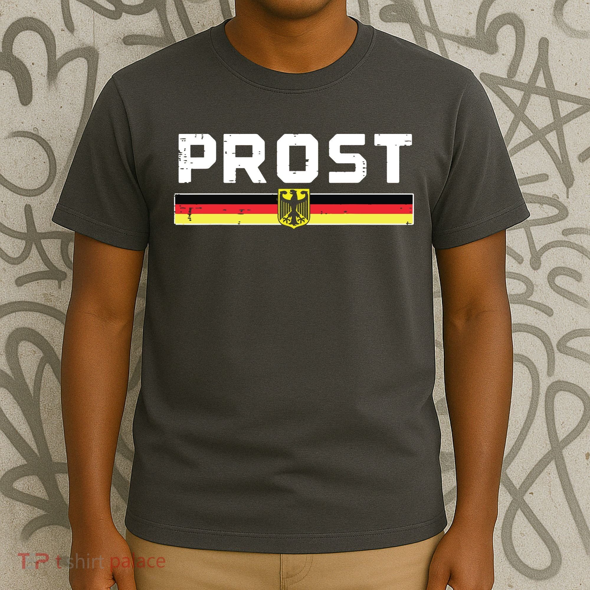 Prost German Flag Crest Eagle Bavarian Oktoberfest T-Shirt