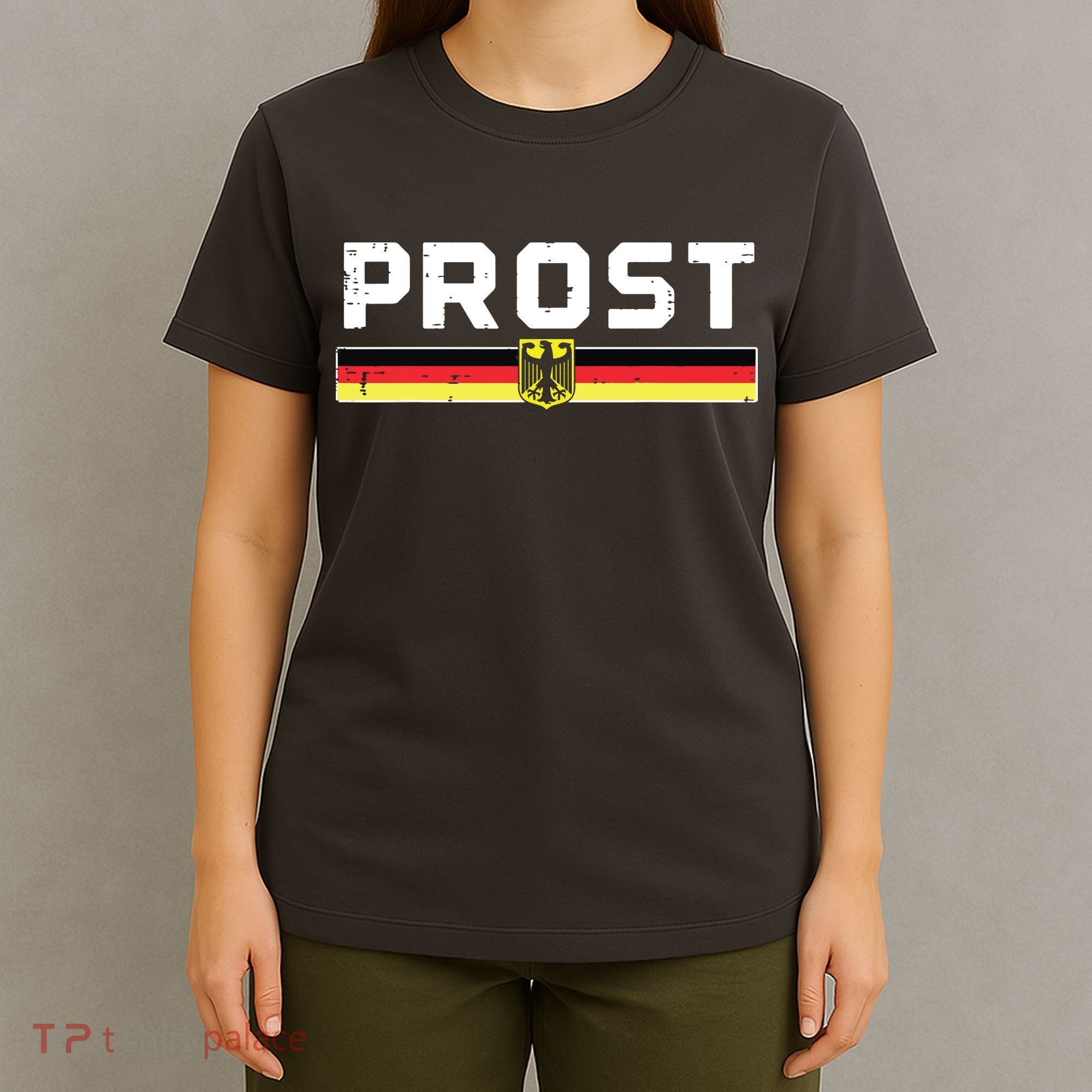 Prost German Flag Crest Eagle Bavarian Oktoberfest T-Shirt