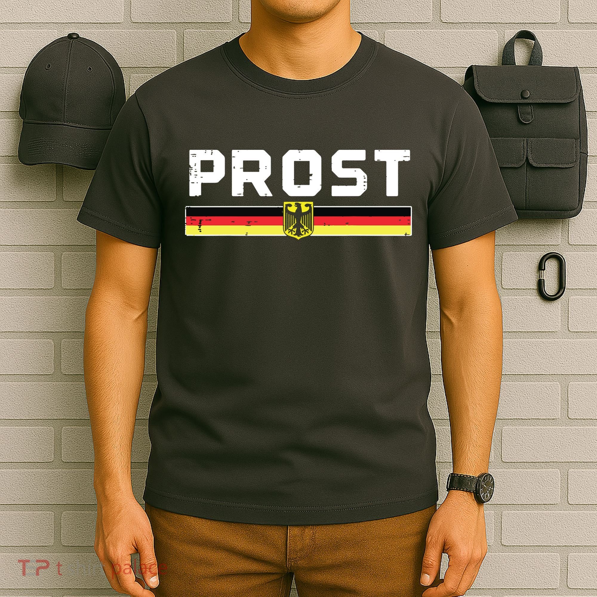 Prost German Flag Crest Eagle Bavarian Oktoberfest T-Shirt