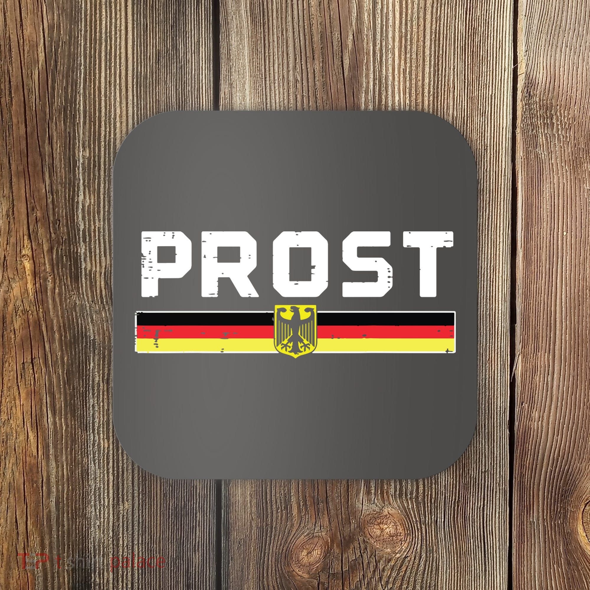 Prost German Flag Crest Eagle Bavarian Oktoberfest Coaster