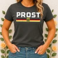 Prost German Flag Crest Eagle Bavarian Oktoberfest Women's T-Shirt thumb 2