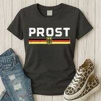 Prost German Flag Crest Eagle Bavarian Oktoberfest Women's T-Shirt thumb 3