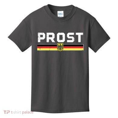 Prost German Flag Crest Eagle Bavarian Oktoberfest Kids T-Shirt