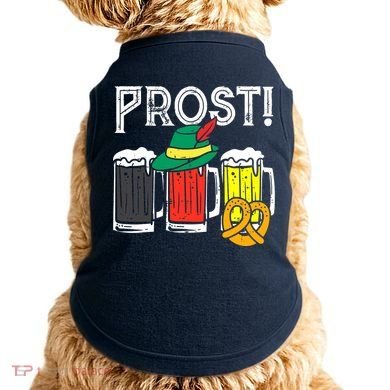 Prost German Flag Colors Hat Bavarian Oktoberfest Doggie Tank