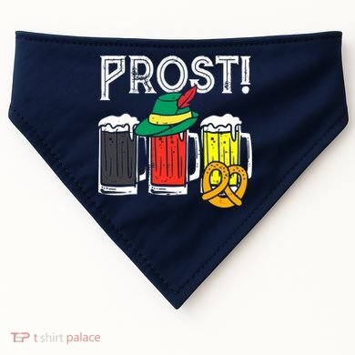 Prost German Flag Colors Hat Bavarian Oktoberfest USA-Made Doggie Bandana