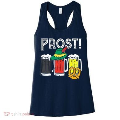 Prost German Flag Colors Hat Bavarian Oktoberfest Women's Tank Top