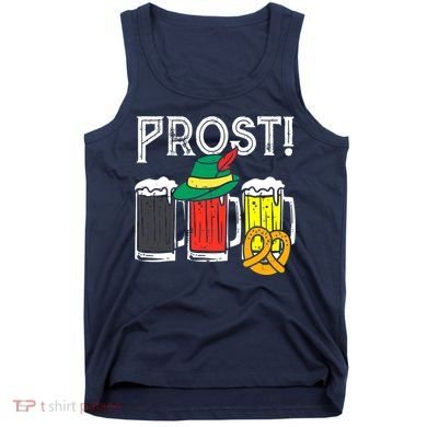 Prost German Flag Colors Hat Bavarian Oktoberfest Tank Top